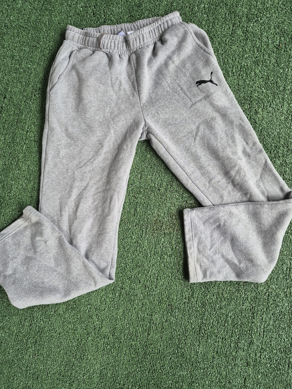 Puma Kids' Grey Fleece Sweatpants
